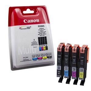 Canon CLI-551C/M/Y/BK Pachet Cartuse Negru si Color