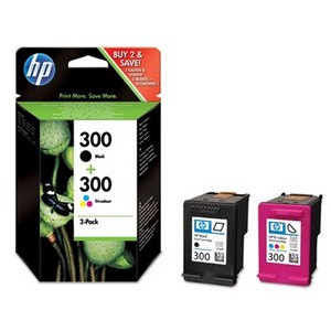 HP 300 + HP 300 (CN637EE) Pachet Cartuse Negru si Color